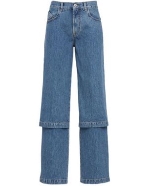 The Attico Layered Baggy Jeans - Blue