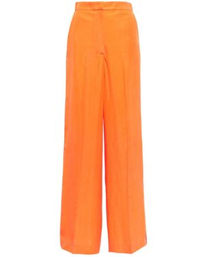 Dorothee Schumacher Silk Wide-Leg Trousers - Orange