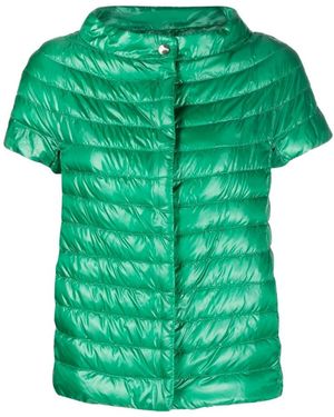 Herno Quilted Short-Sleeved Jacket - Green