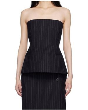 Co. Tailored Bustier Top - Black