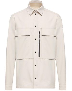 Moncler Zip-Up Shirt Jacket - White