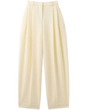 Jacquemus Pleated Wide-Leg Pants - White