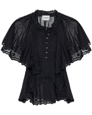 Isabel Marant Short-Sleeved Top - Black