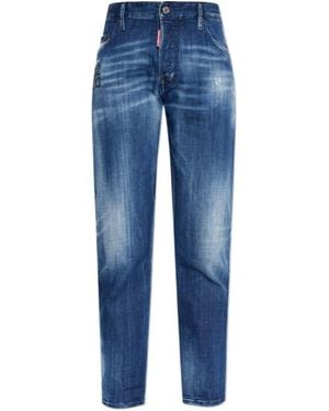 DSquared² Faded-Effect Distressed Jeans - Blue