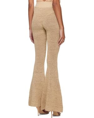 Magda Butrym Knitted Horn Casual Pants - Natural