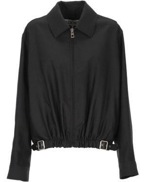 Loewe Belted Zip-Up Jacket - Black