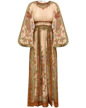 Zimmermann Indra Waisted Maxi Dress - Natural