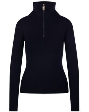 Victoria Beckham Half-Zip Jumper - Blue