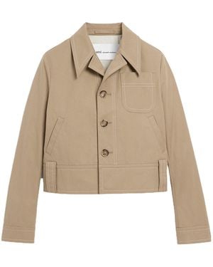 Ami Paris Ami Long Sleeved Buttoned Jacket - Natural