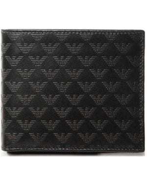 Emporio Armani Logo Details Wallet - Black