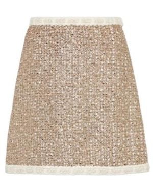 Giambattista Valli Tweed Miniskirt - Natural