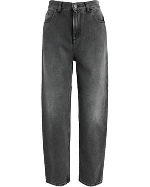 Moncler Faded Cropped Straight-Leg Jeans - Grey