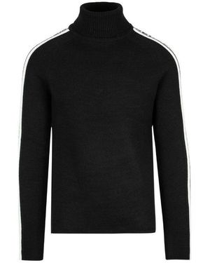we11done Logo Turtleneck Sweater - Black
