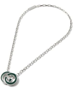 Gucci Interlocking Pendant Necklace - White