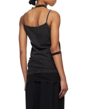 we11done Logo Camisole - Black