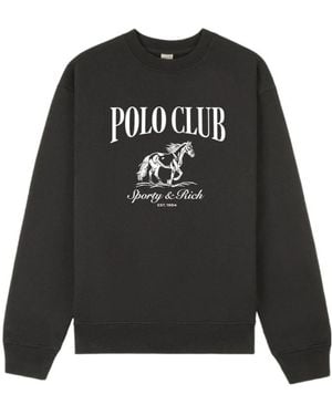 Sporty & Rich Long-Sleeved Sweatshirt - Black