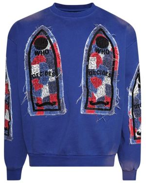 Who Decides War Glory Sweatshirt - Blue