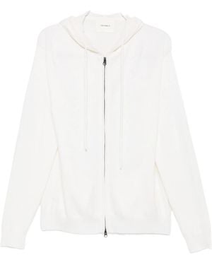 Lisa Yang Front Zip-Up Cardigan - White