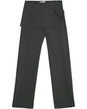 Paloma Wool Layered Wide-Leg Trousers - Grey