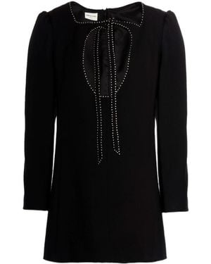 Dries Van Noten Wool Long-Sleeved Dress - Black
