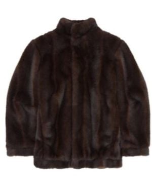 MM6 by Maison Margiela Faux Fur Jacket - Brown