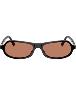 Miu Miu Narrow Oval Sunglasses - White