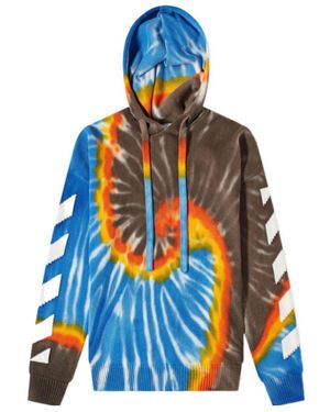 Off-White c/o Virgil Abloh Arrows-Motif Drawstring Hoodie - Blue