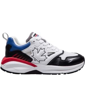 DSquared² Dash Maple Leaf Quilted Trainers - Blue