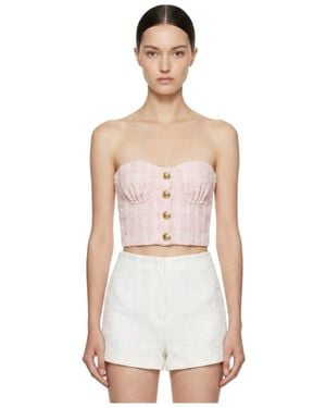 Marissa Chiara Button Tube Top Vest - Pink