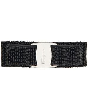 Ferragamo Logo-Engraved Hair Clip - White