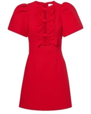 Rebecca Vallance Kaylee Bow-Detail Minidress - Red