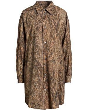 MM6 by Maison Margiela Colourful Shirt Dress - Brown