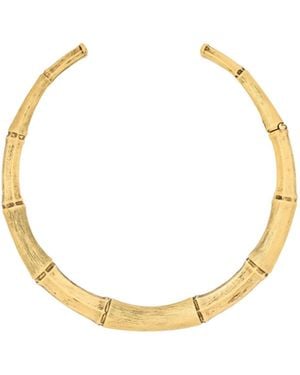 Saint Laurent Metal Bamboo Necklace - Metallic