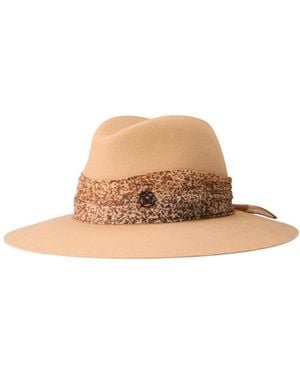Maison Michel Zango Logo-Plaque Hat - White
