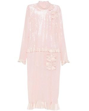 Alessandra Rich Long-Sleeved Dress - Pink