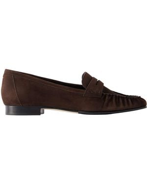 Aeyde Suede Penny Loafers - Brown