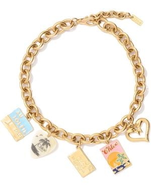 Chloé Postcards Charm-Embellished Necklace - Metallic
