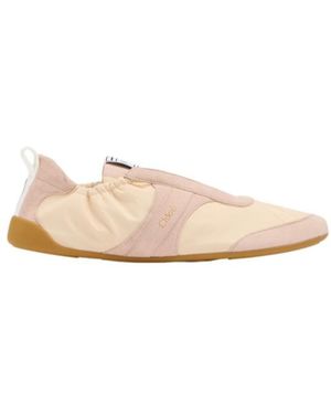 Chloé Kick Nylon Lace-Up Trainers - Pink