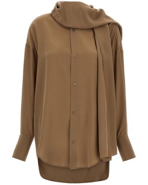 DARKPARK Georgia Scarf Detail Oversized Shirt - Natural