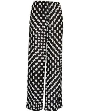 Dries Van Noten Puvis Polka-Dot Wide-Leg Trousers - Black