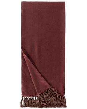 Loro Piana Knotted Fringed Scarf - Red
