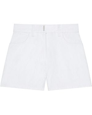 Givenchy 4G Plaque Slim-Fit Shorts - White
