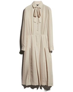 Gucci Crest Jacquard Dress - Natural