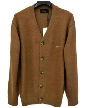 we11done Long-Sleeved Knitted Cardigan - Brown
