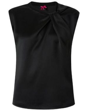 Pinko Sleeveless Satin Blouse - Black