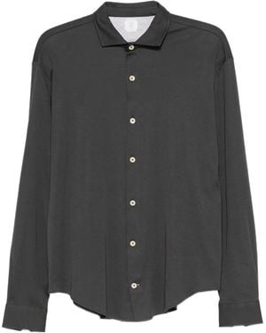 Eleventy Long-Sleeve Button-Fastening Shirt - Black