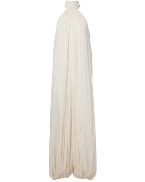 ROTATE BIRGER CHRISTENSEN Polka-Dot Chiffon Jumpsuit - White