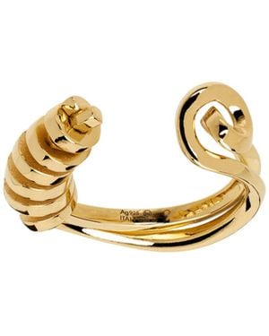 Bottega Veneta Twist Ring - Metallic