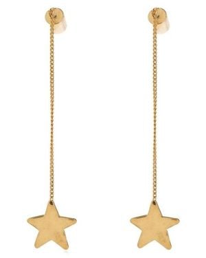 Jil Sander Star Drop Earrings - White