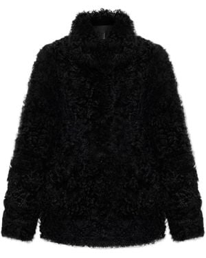 By Malene Birger Adeline Reversible Shearling Coat - Black